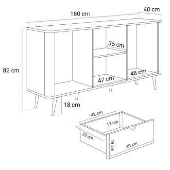 Komoda do przedpokoju AUTUMN 1D6S z sześcioma szufladami