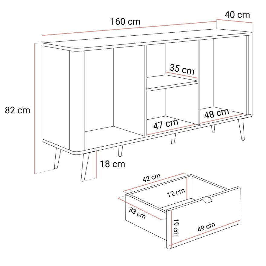 Komoda do przedpokoju AUTUMN 1D6S z sześcioma szufladami