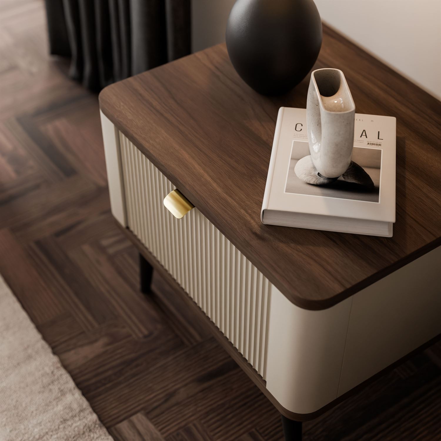 Stolik nocny AUTUMN na wysokich nóżkach