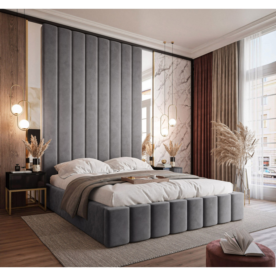 Łóżko z panelami tapicerowanymi zestaw typ III Jasmine 90