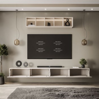 Wisząca meblościanka CARMEN III z otwartą półką