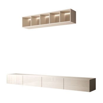 Wisząca meblościanka CARMEN III z otwartą półką