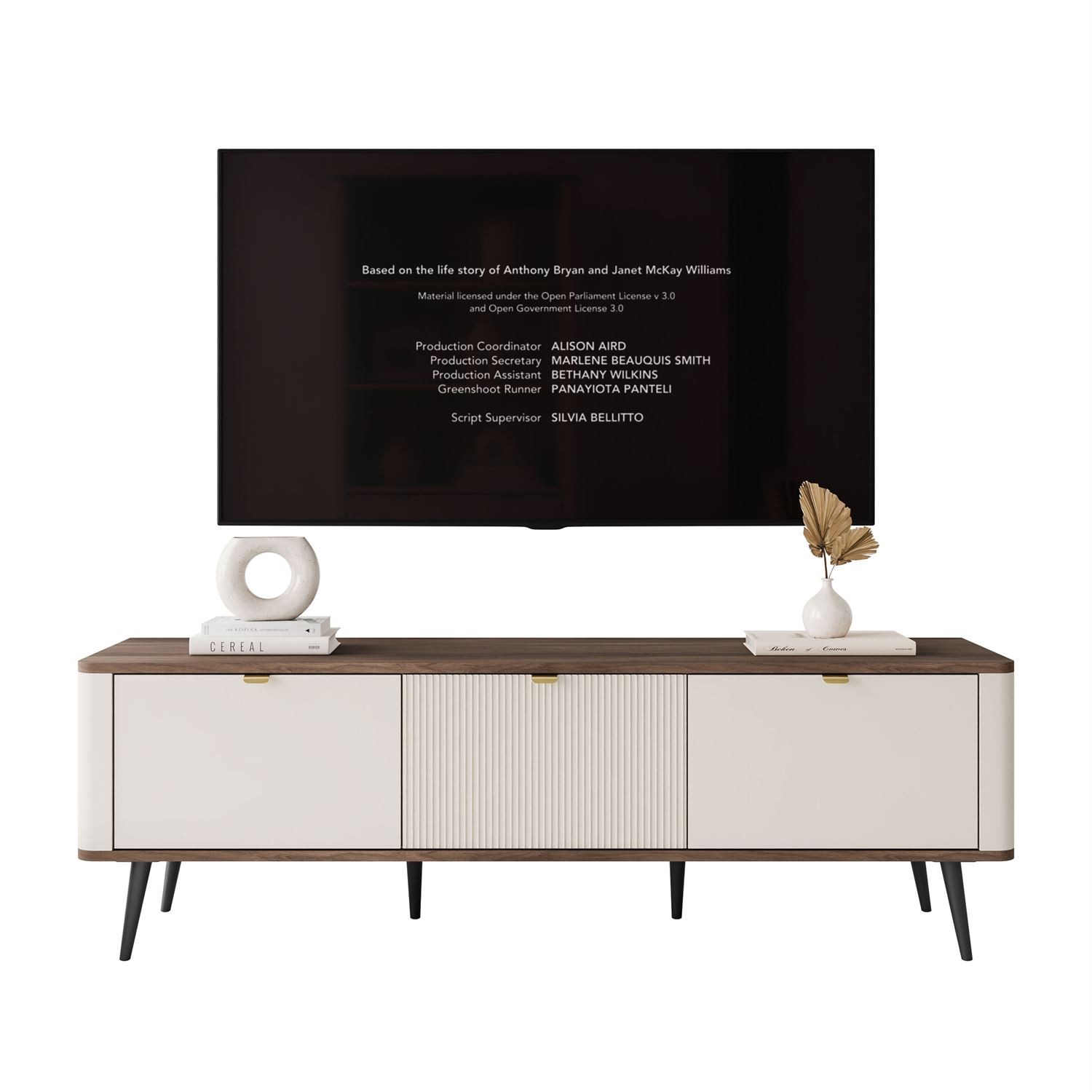 Szafka RTV AUTUMN 3D na wysokich nóżkach