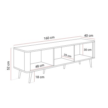 Szafka RTV AUTUMN 3D na wysokich nóżkach