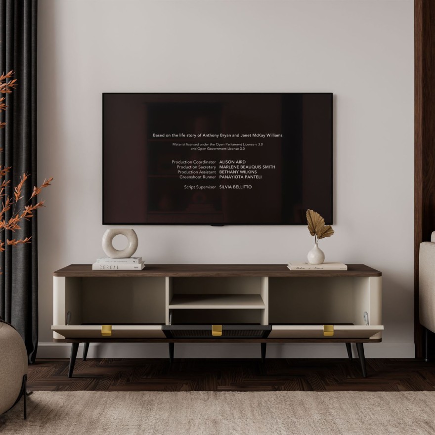 Szafka RTV AUTUMN 2D1W na wysokich nóżkach