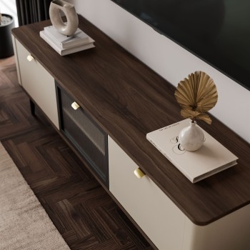 Szafka RTV AUTUMN 2D1W na wysokich nóżkach