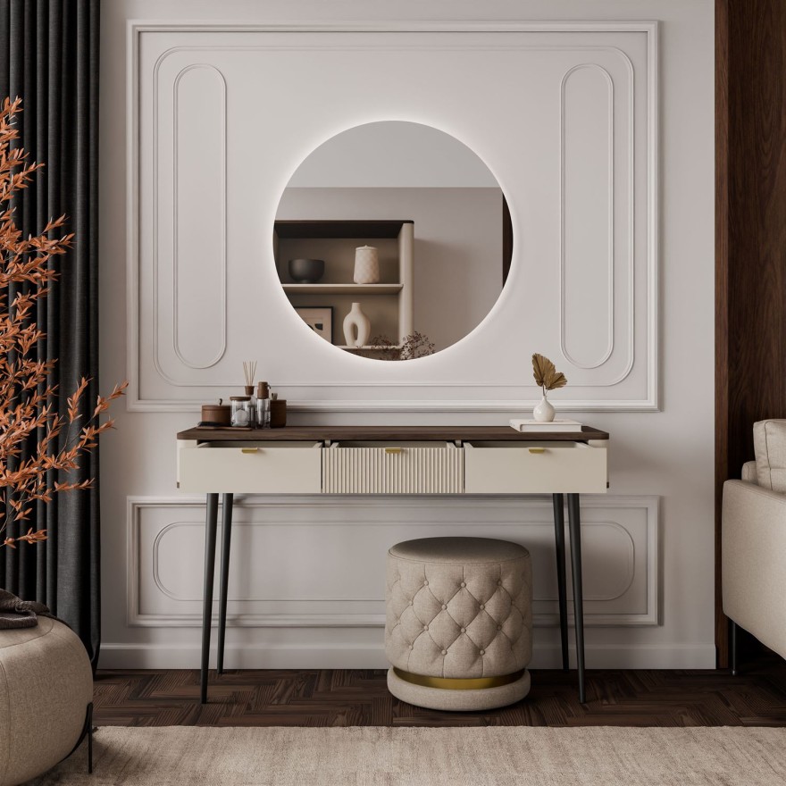 Toaletka AUTUMN z okrągłym lustrem