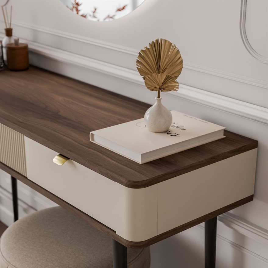 Toaletka AUTUMN z okrągłym lustrem