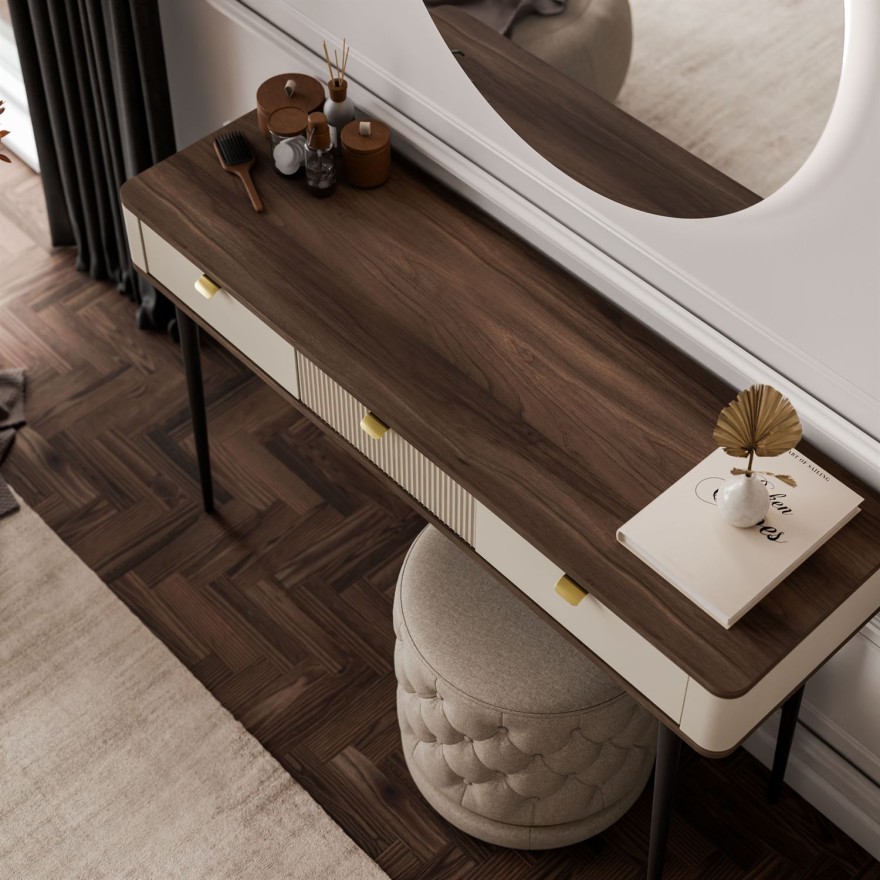 Toaletka AUTUMN z okrągłym lustrem