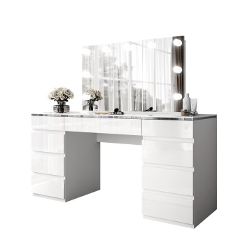 Toaletka AURORA DOUBLE SILVER biały połysk