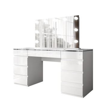 Toaletka AURORA DOUBLE SILVER biały połysk