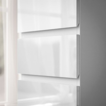 Toaletka AURORA DOUBLE SILVER biały połysk