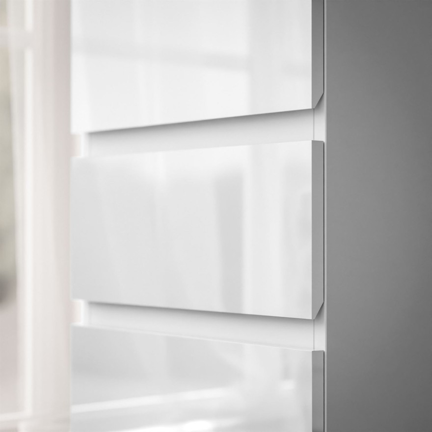 Toaletka AURORA DOUBLE SILVER biały połysk