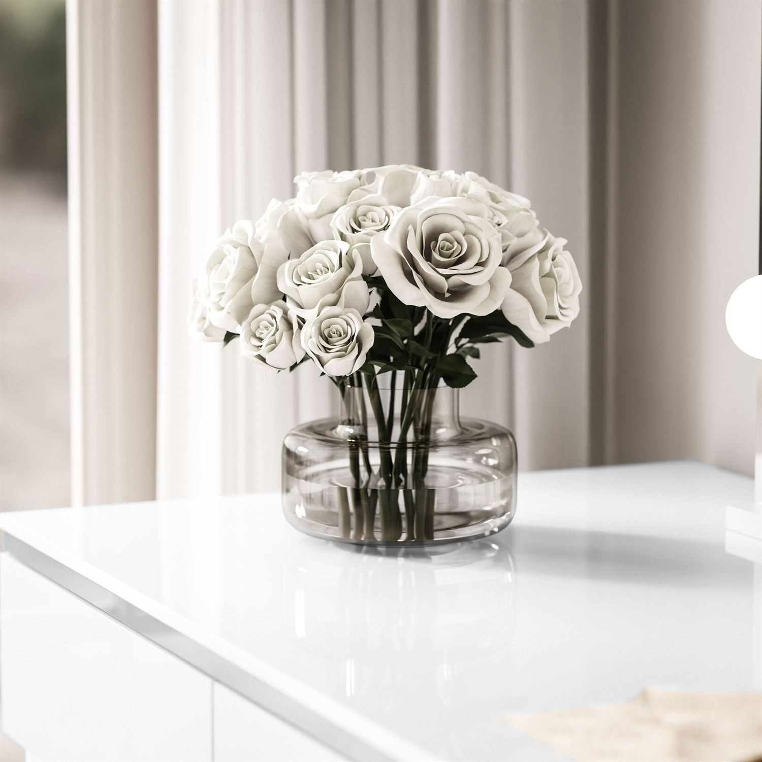 Toaletka AURORA DOUBLE SILVER biały połysk