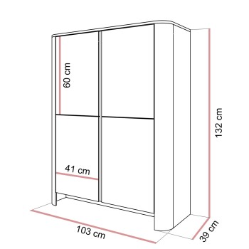 Czterodrzwiowa komoda DESTINY KASZMIR K-103