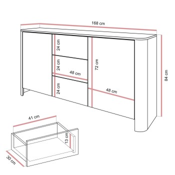 Komoda z szufladami DESTINY II KSZ-168
