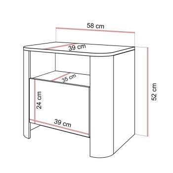 Szafka nocna DESTINY II S-58