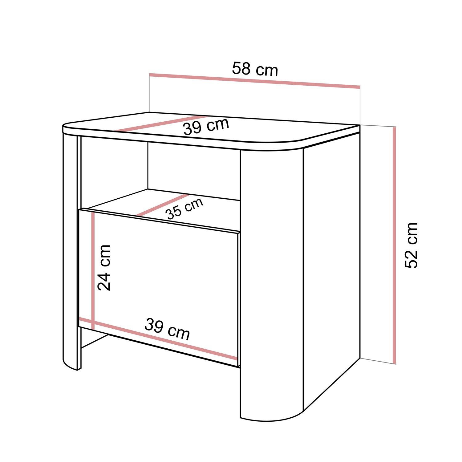 Szafka nocna DESTINY II S-58
