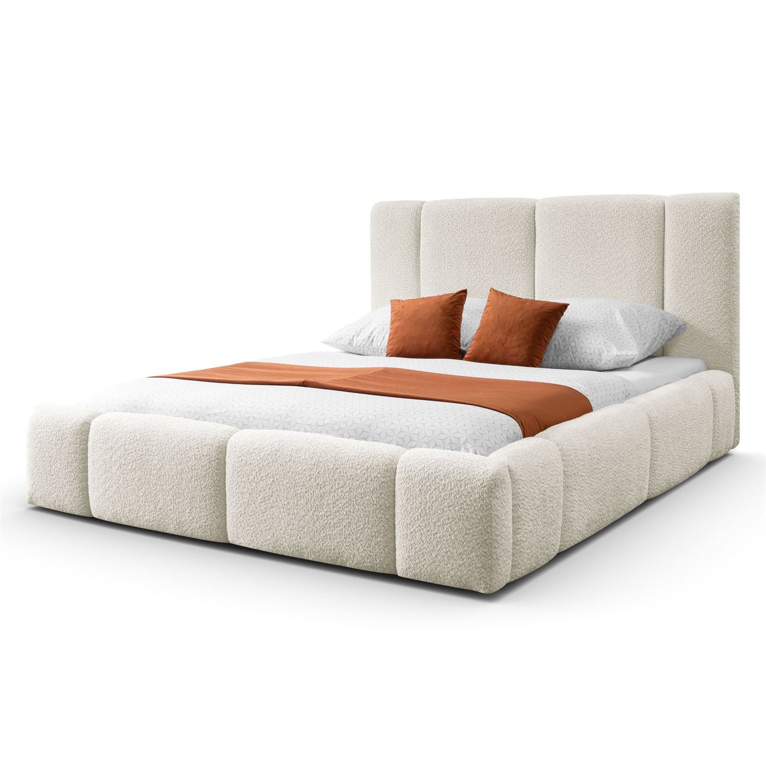 Łóżko tapicerowane ELENA z pojemnikiem na pościel