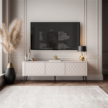 Szafka RTV MILANO 3D z wytłaczanymi frontami