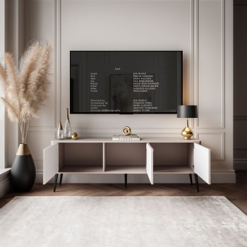 Szafka RTV MILANO 3D z wytłaczanymi frontami