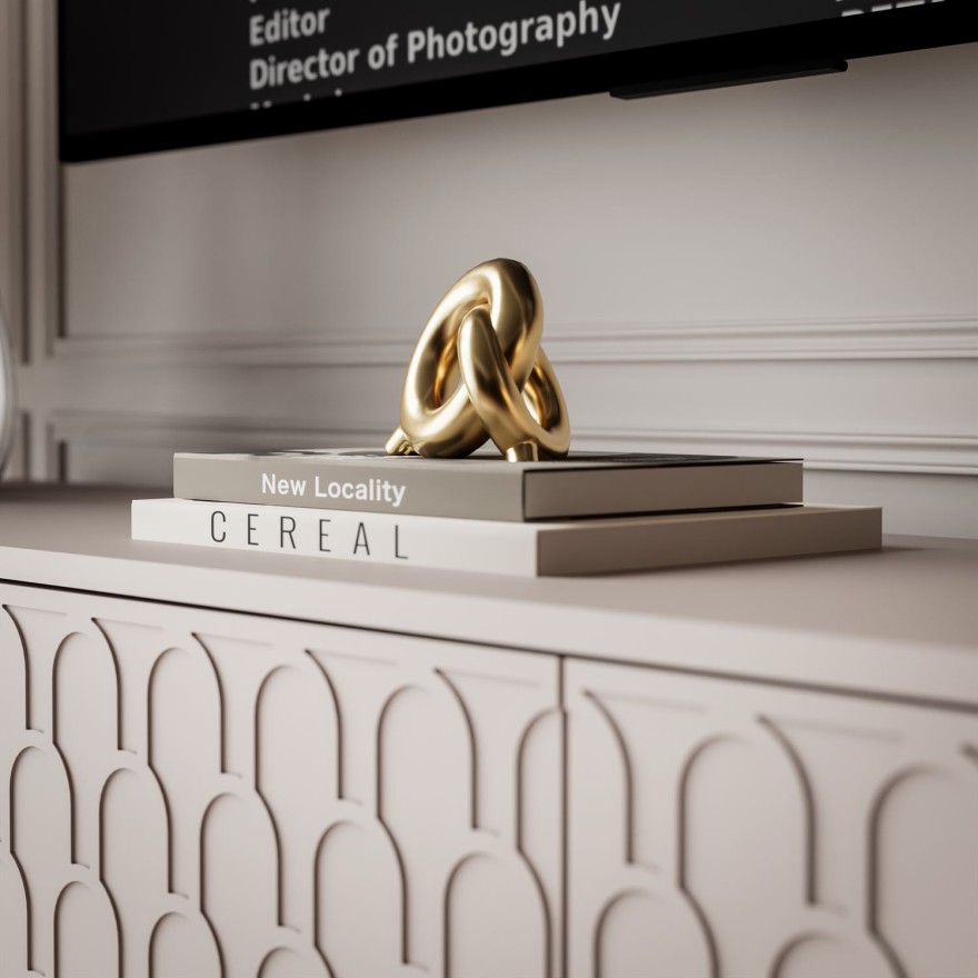 Szafka RTV MILANO 3D z wytłaczanymi frontami