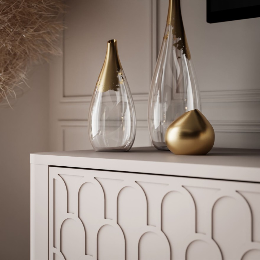 Szafka RTV MILANO 3D z wytłaczanymi frontami