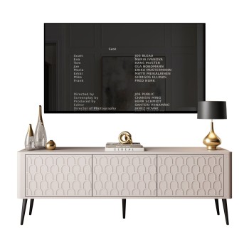 Szafka RTV MILANO 3D z wytłaczanymi frontami