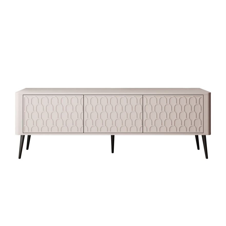 Szafka RTV MILANO 3D z wytłaczanymi frontami