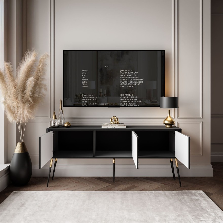 Szafka RTV MILANO 3D na wysokich nóżkach