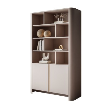 Dwudrzwiowy regał DESTINY KASZMIR z otwartymi półkami