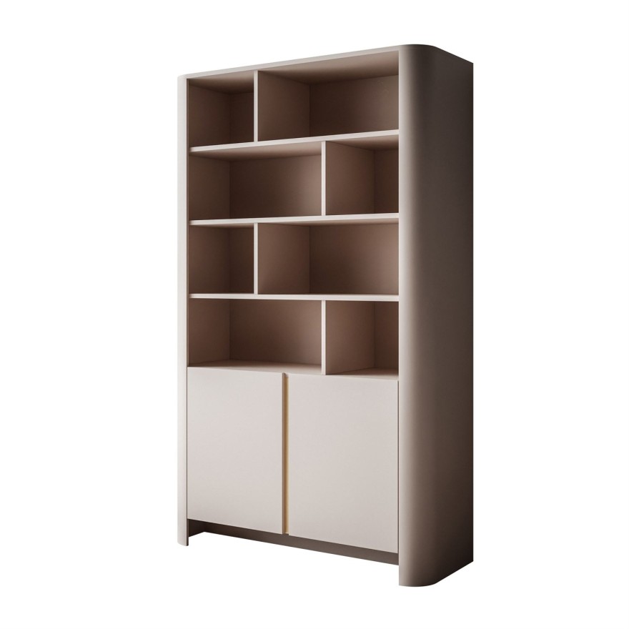 Dwudrzwiowy regał DESTINY KASZMIR z otwartymi półkami