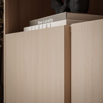 Dwudrzwiowy regał DESTINY II z otwartymi półkami