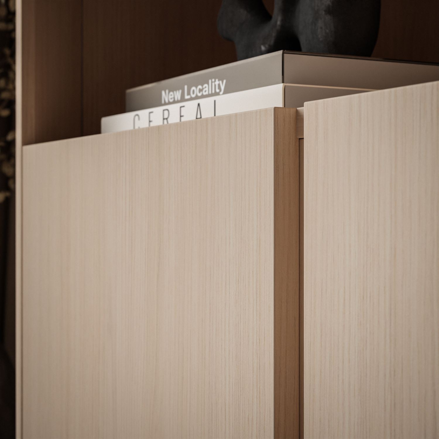 Dwudrzwiowy regał DESTINY II z otwartymi półkami