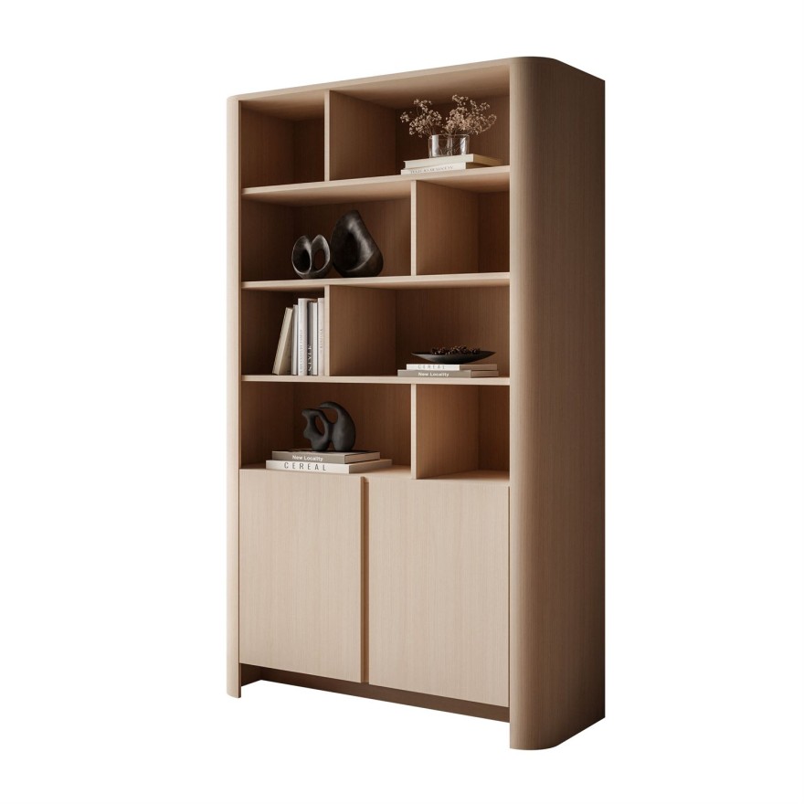 Dwudrzwiowy regał DESTINY II z otwartymi półkami