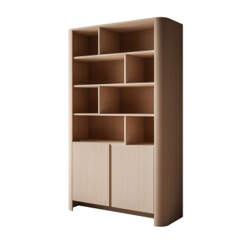 Dwudrzwiowy regał DESTINY II z otwartymi półkami