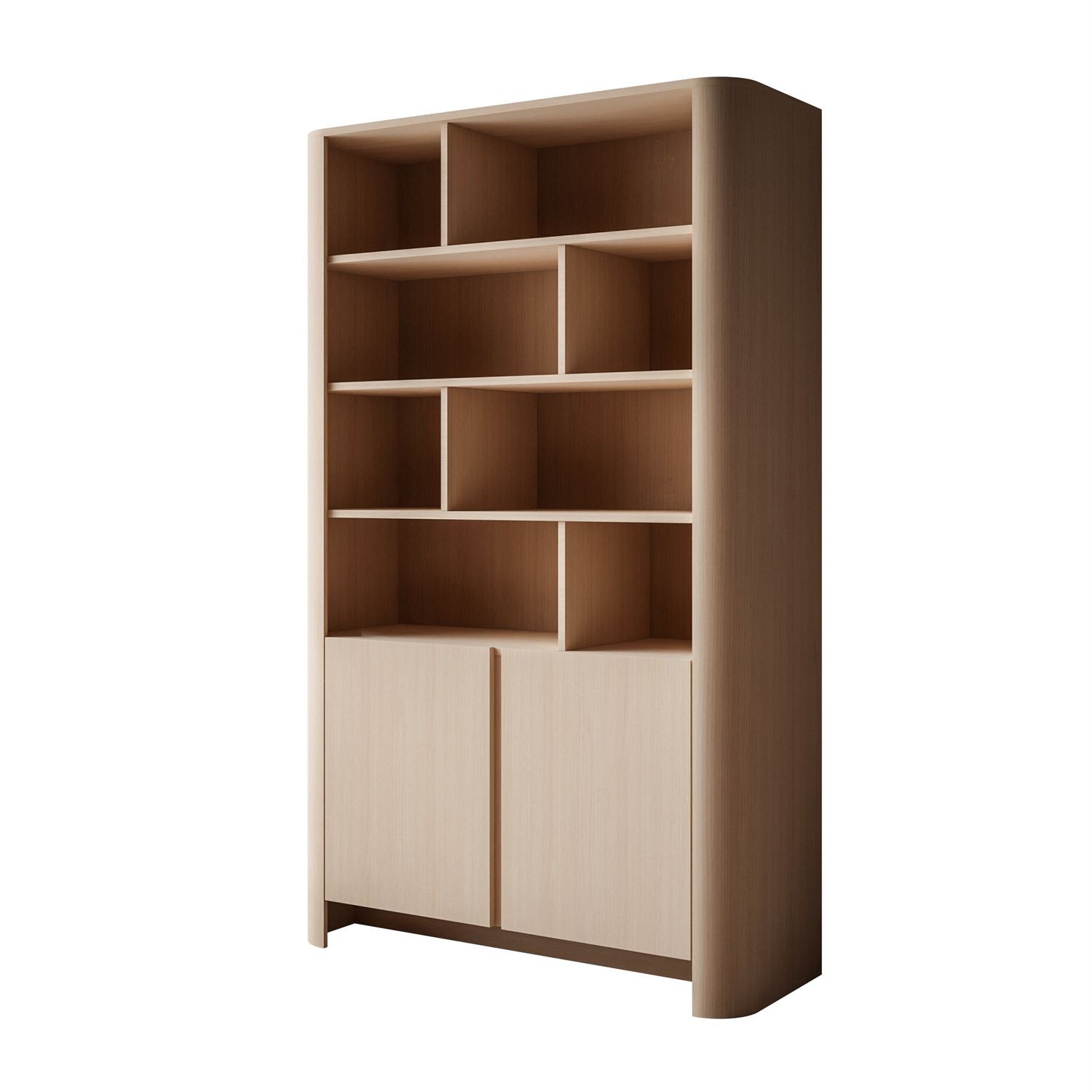 Dwudrzwiowy regał DESTINY II z otwartymi półkami