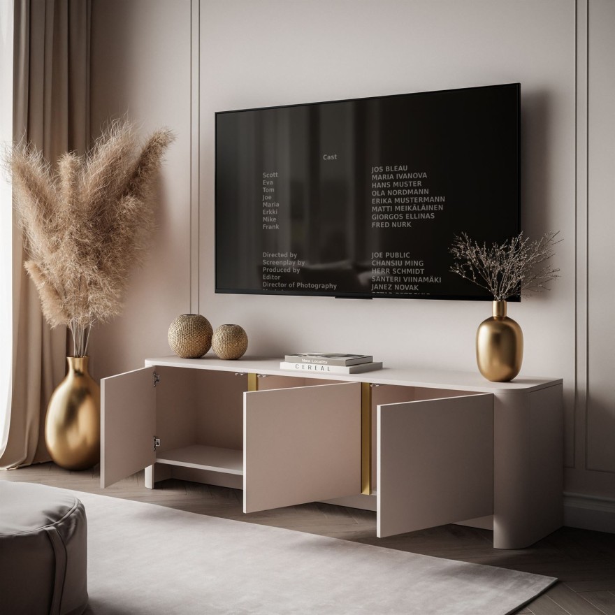 Trzydrzwiowa szafka RTV DESTINY KASZMIR