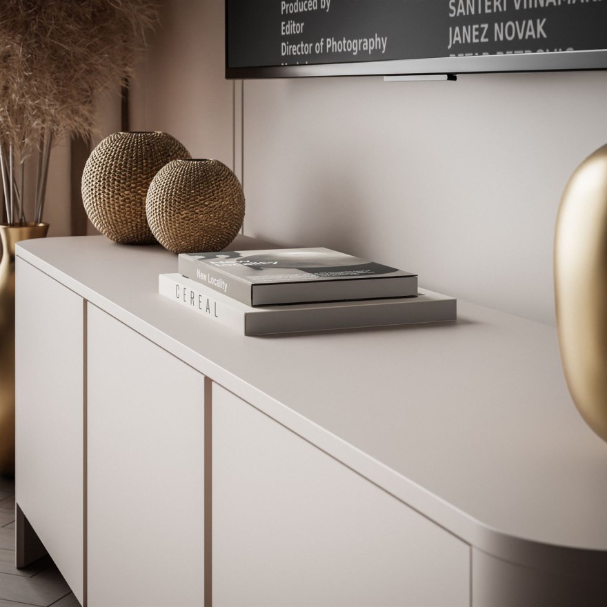 Trzydrzwiowa szafka RTV DESTINY KASZMIR