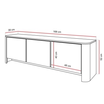 Trzydrzwiowa szafka RTV DESTINY II