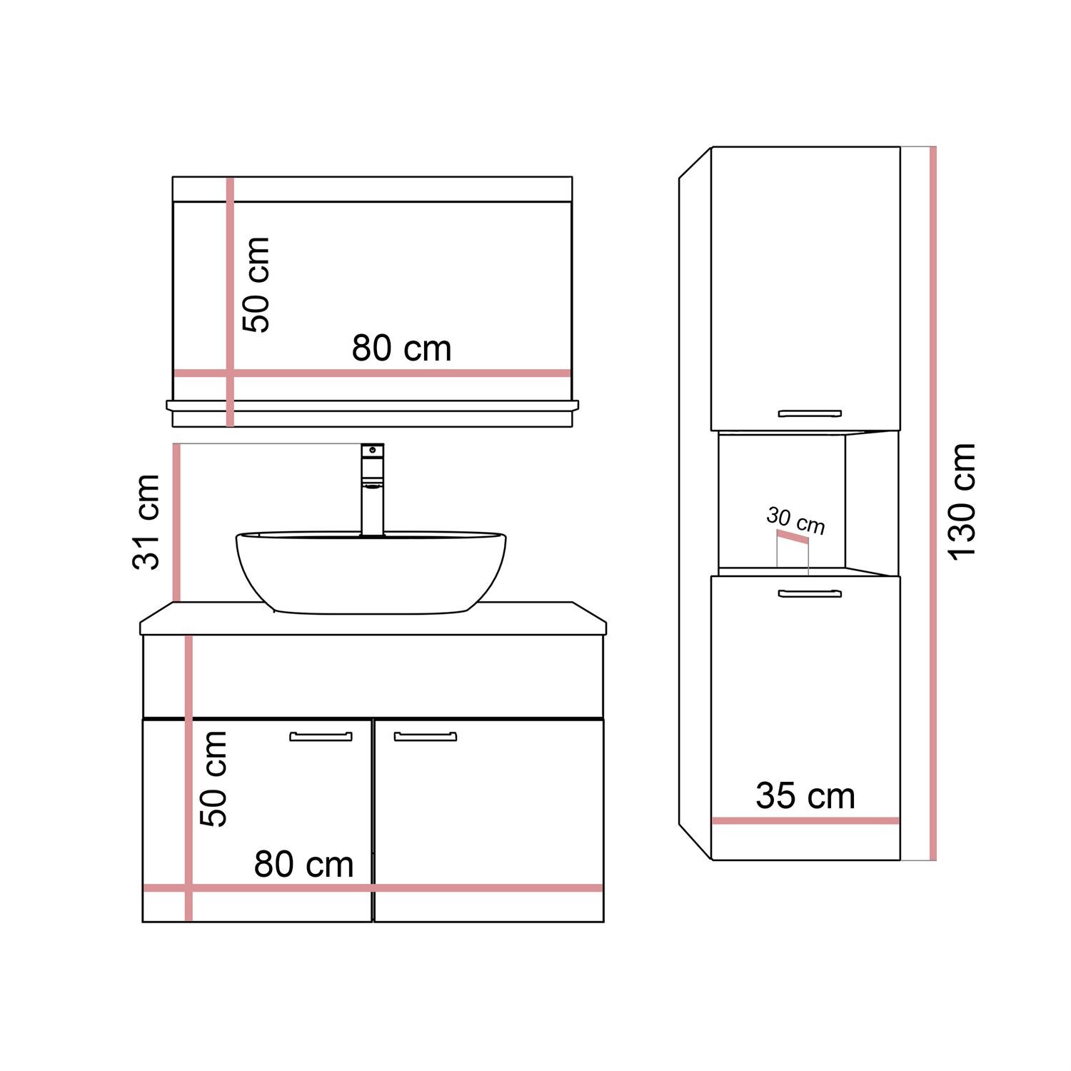 Szafka łazienkowa LUMIRE