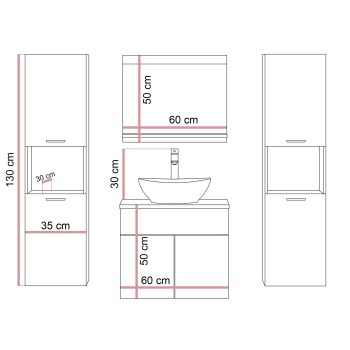 Szafka łazienkowa LUMIRE IV