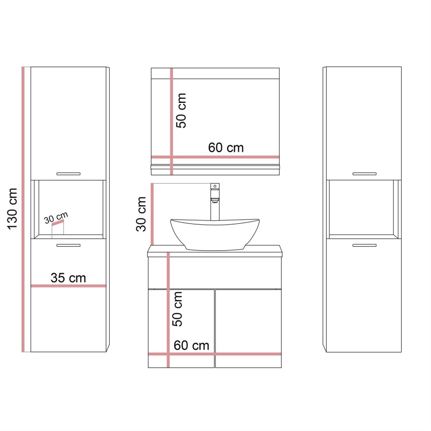 Szafka łazienkowa LUMIRE IV