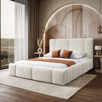 Łóżko tapicerowane ELENA z pojemnikiem na pościel