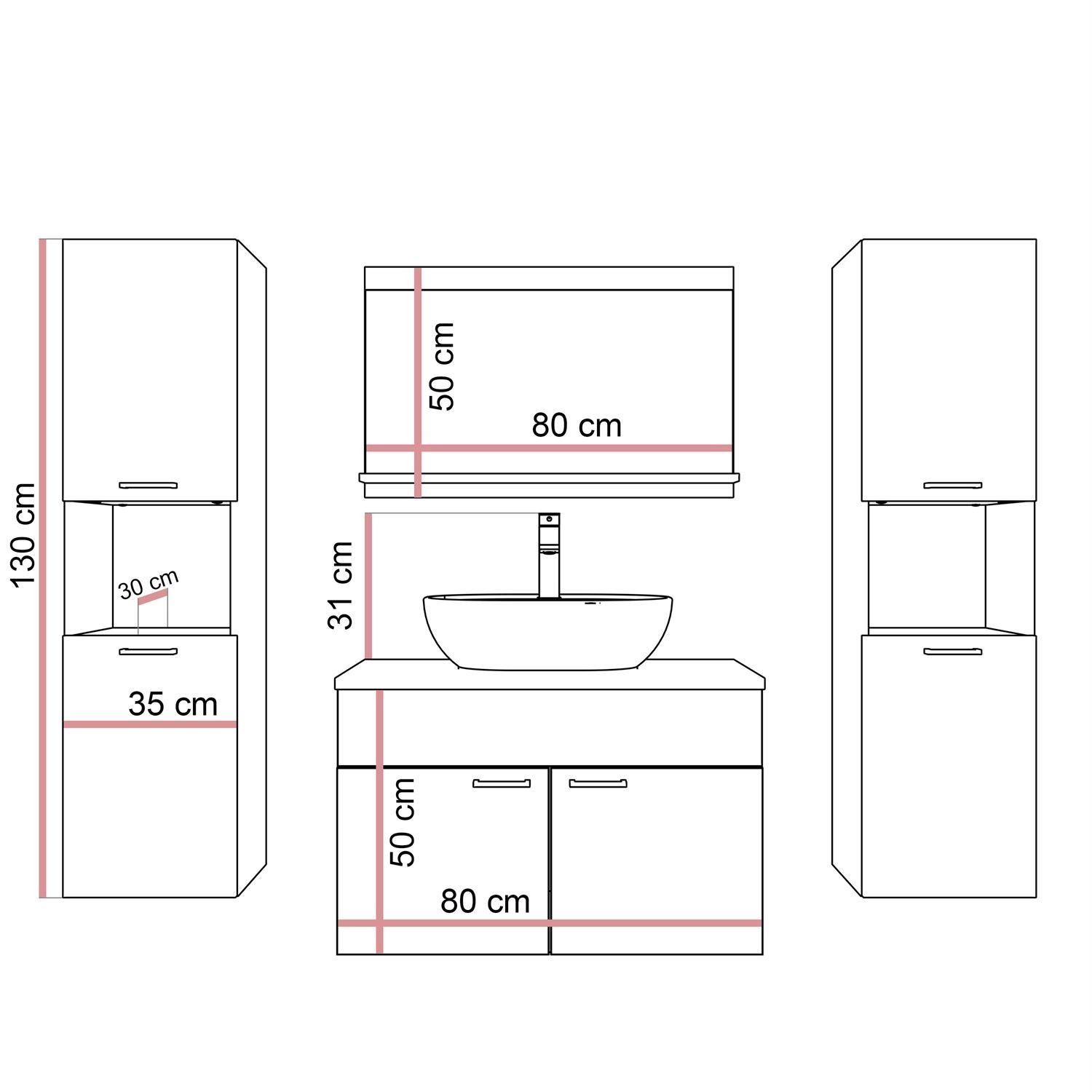 Szafka łazienkowa LUMIRE III LOFT