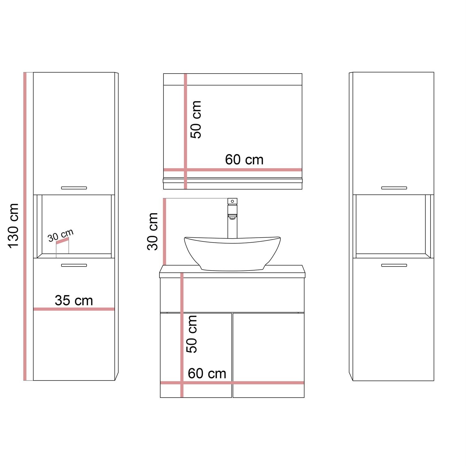 Szafka łazienkowa LUMIRE IV LOFT