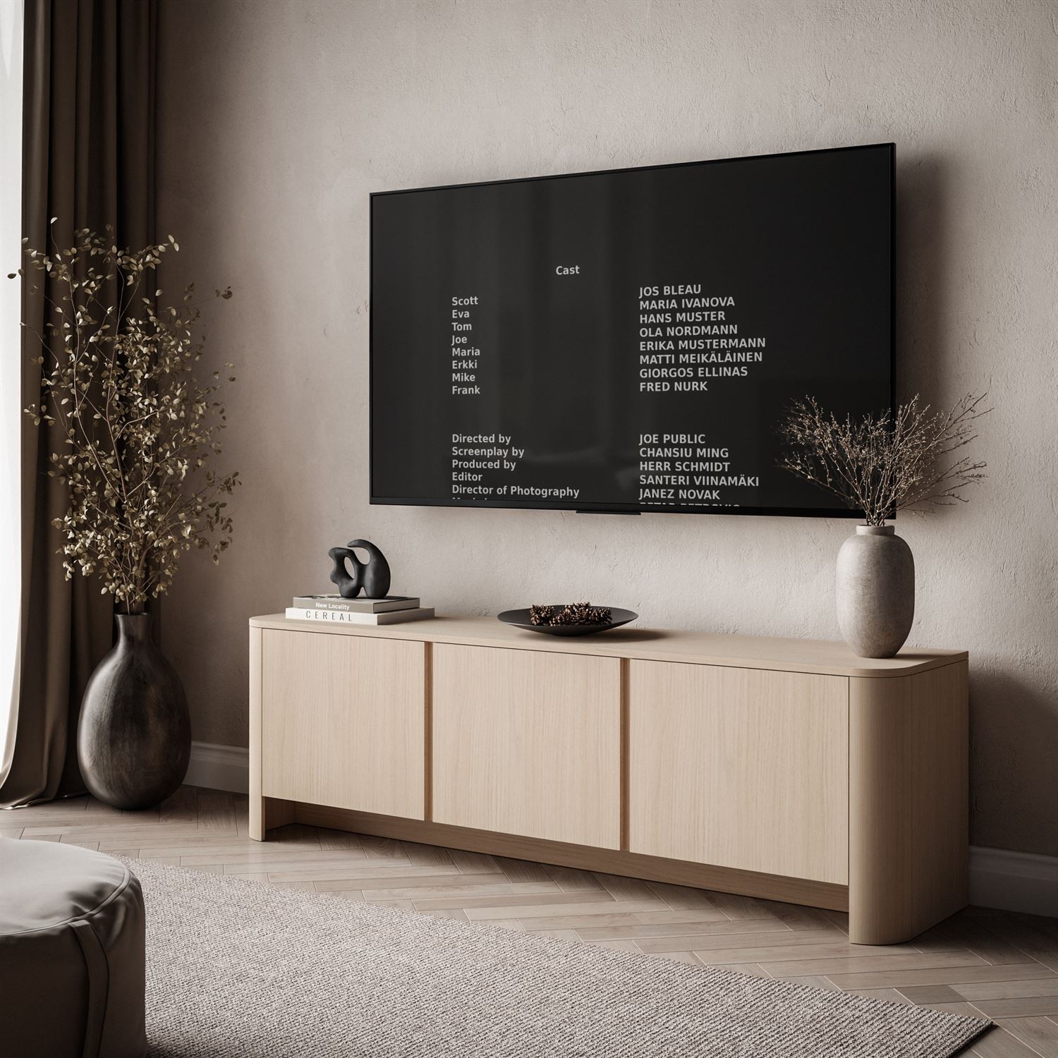 Trzydrzwiowa szafka RTV DESTINY II