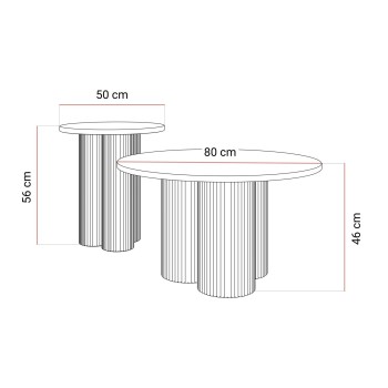 Zestaw stolików kawowych CANYON 2w1
