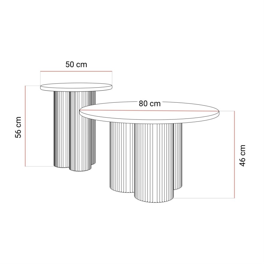 Zestaw stolików kawowych CANYON 2w1