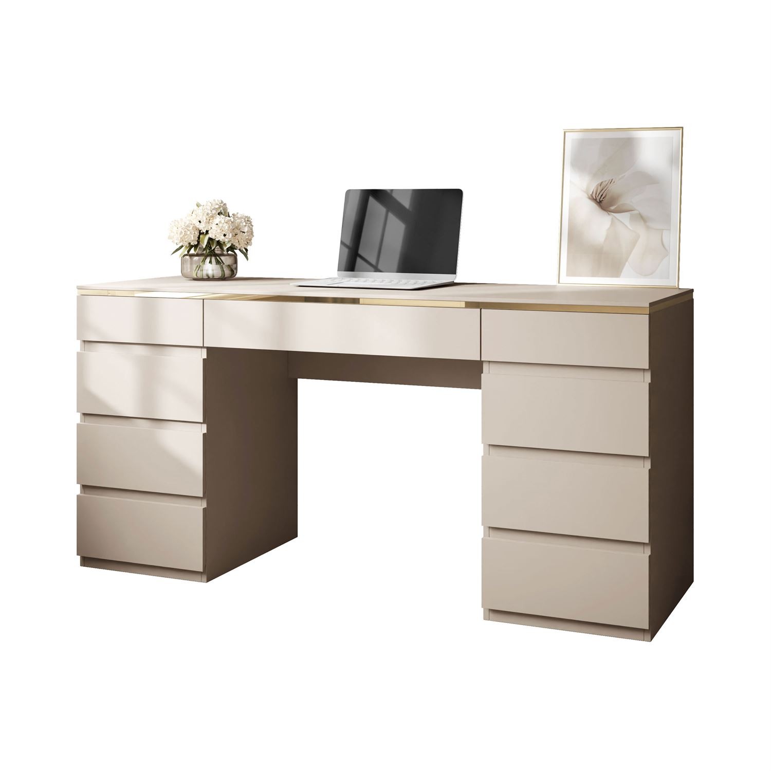 Biurko AURORA DOUBLE KASZMIR z szufladami